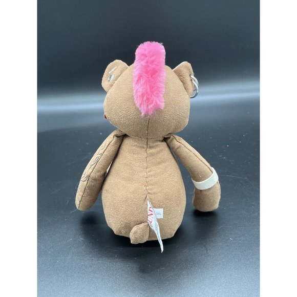 Gund Diesel 830-Brown, Body Arts Punk Teddy Bear Mohawk Piercings Tattoos 10” - Picture 2 of 11